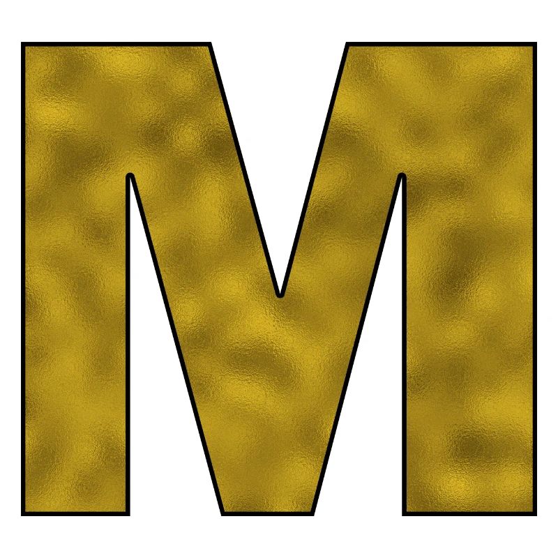 Buchstabe M Gold