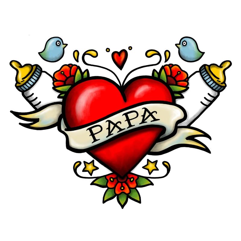 Herz Tattoo Papa