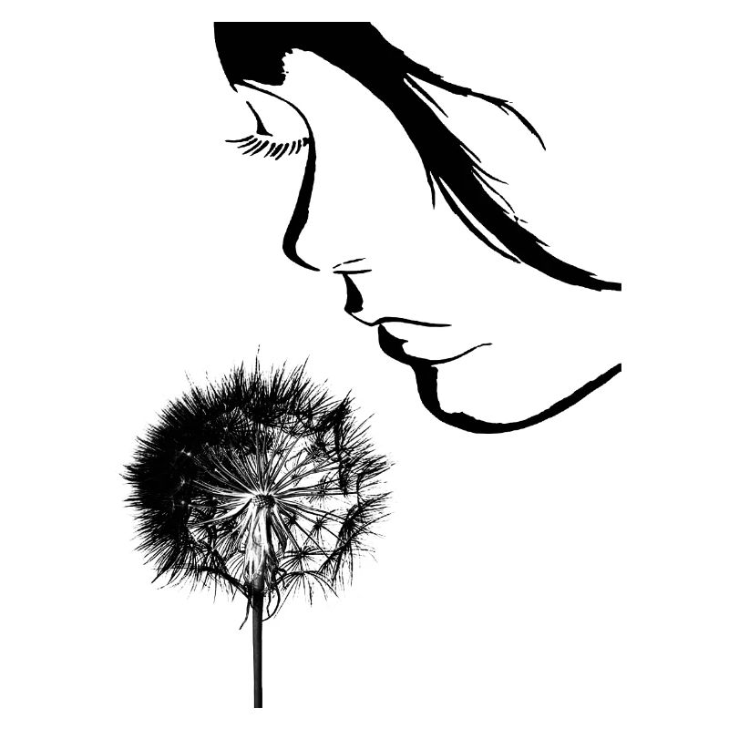 Pusteblume Frauengesicht
