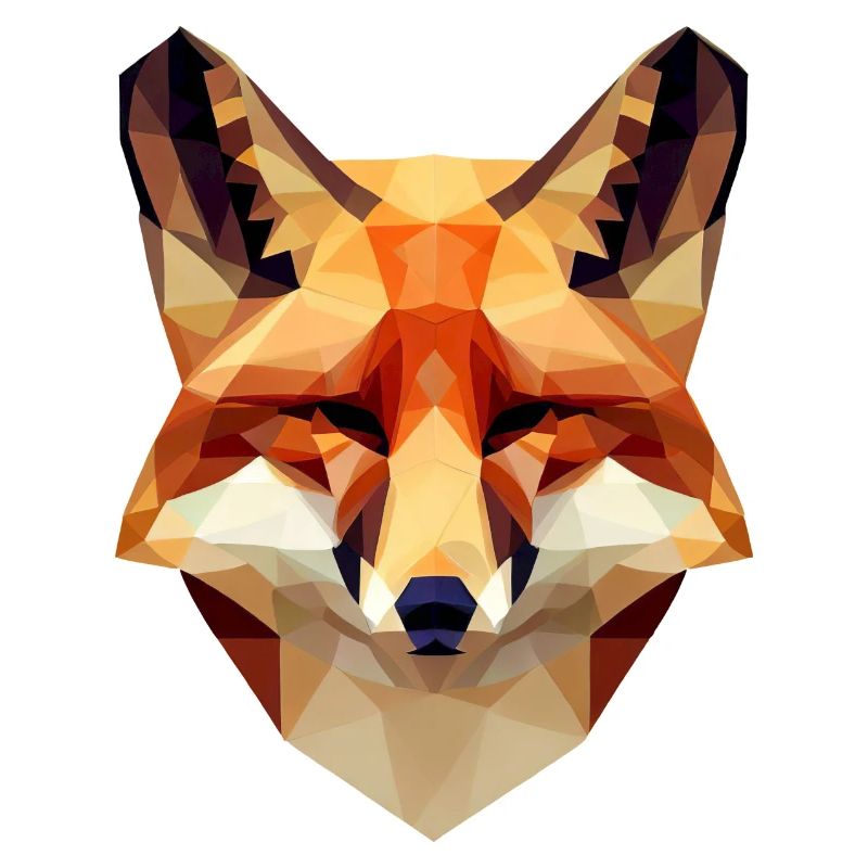 Faszinierender Polygon-Fuchs - Modernes