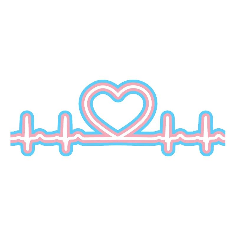 Transgender Pride Heartbeat
