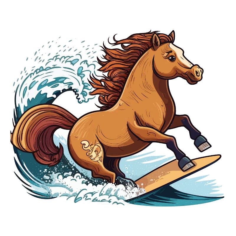 Surfendes Pferd