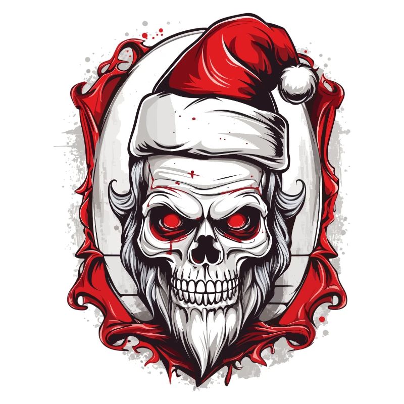 Totenkopf Weihnachtsmann