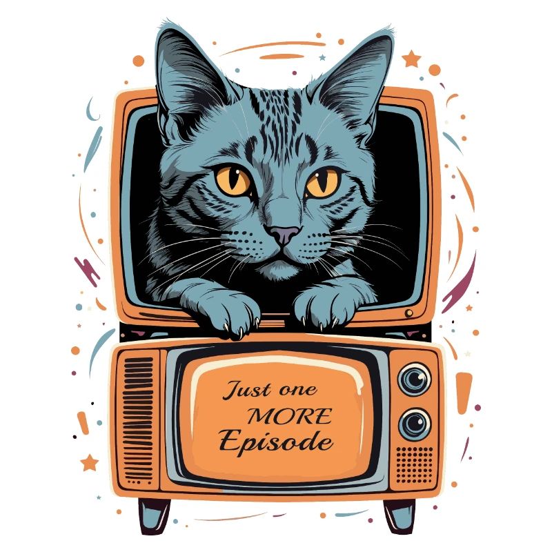 Katze im Fernseher