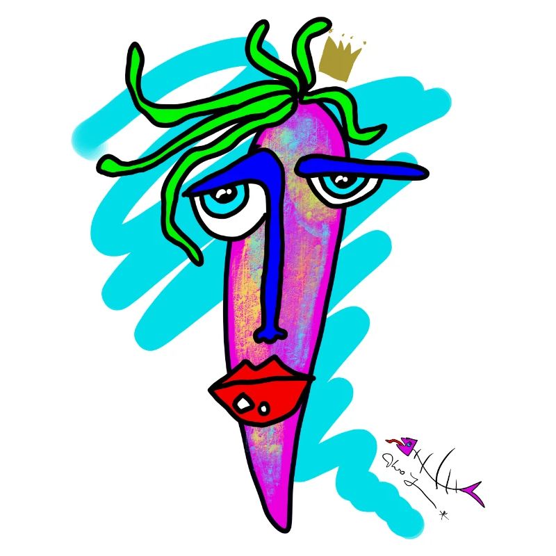 Farbiges Gesicht 