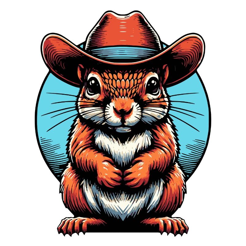 Eichhörnchen mit Cowboyhut