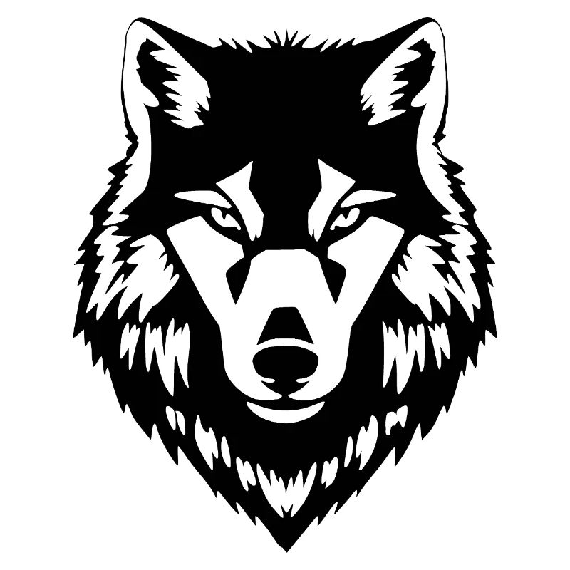 Wolf schwarzweiß T-shirt Geschenk