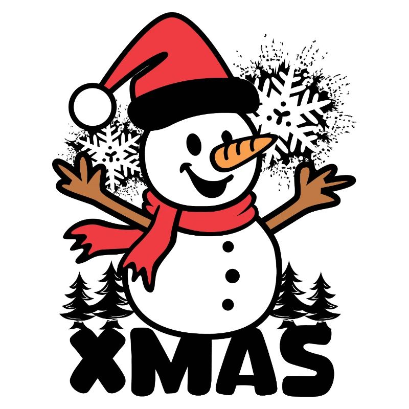 Fröhlicher Weihnachts-Schneemann Cartoon