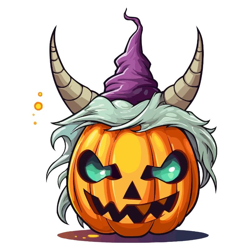 Halloween-Kürbis mit Hörnern