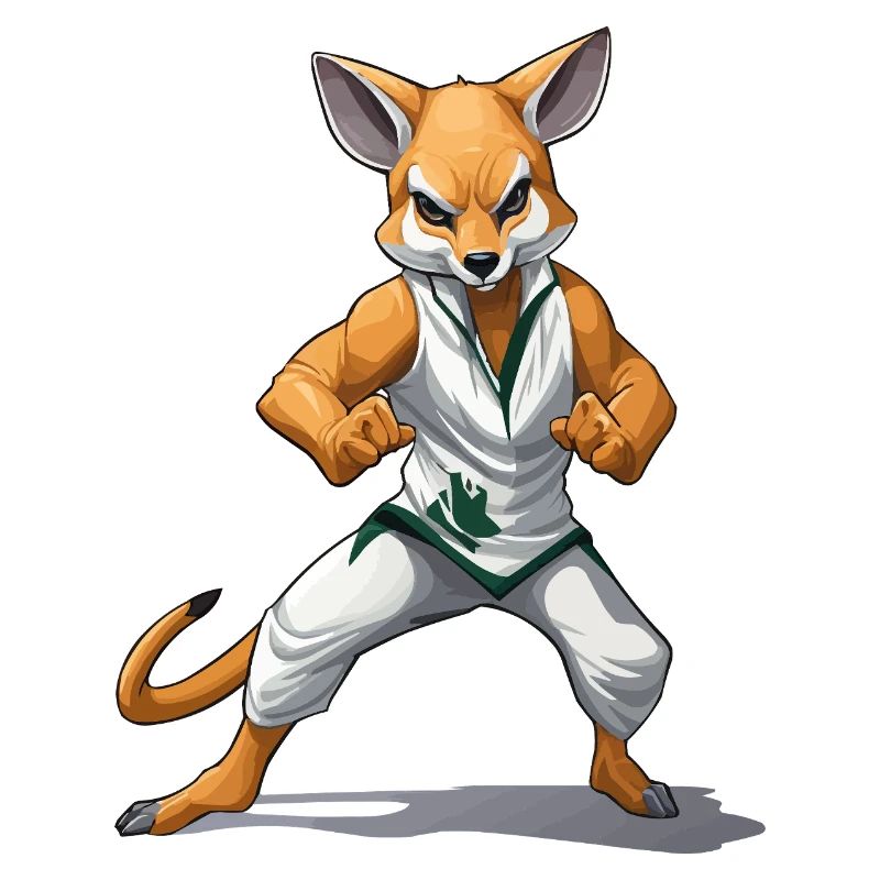 Fuchs-Kämpfer im Kung-Fu