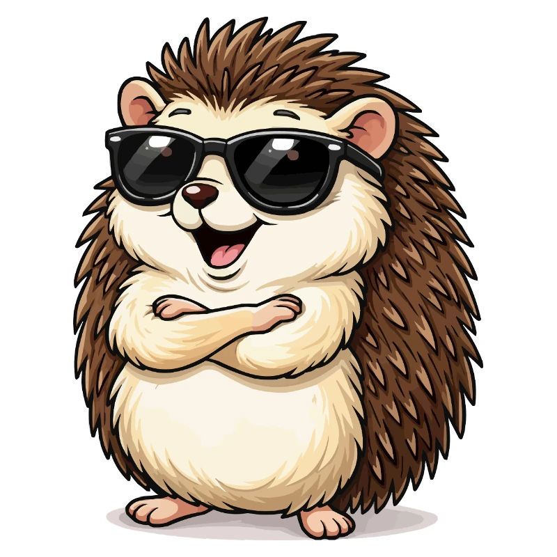 Igel mit Sonnenbrille