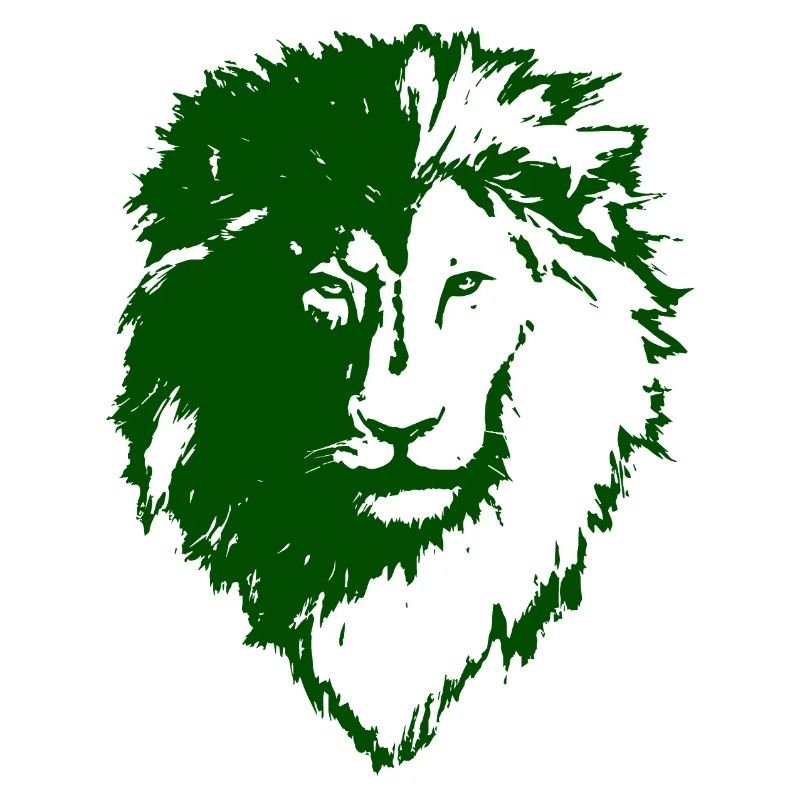Grüne Löwe Silhouette