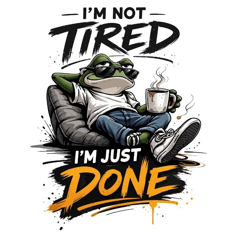 Not Tired Just Done Frog