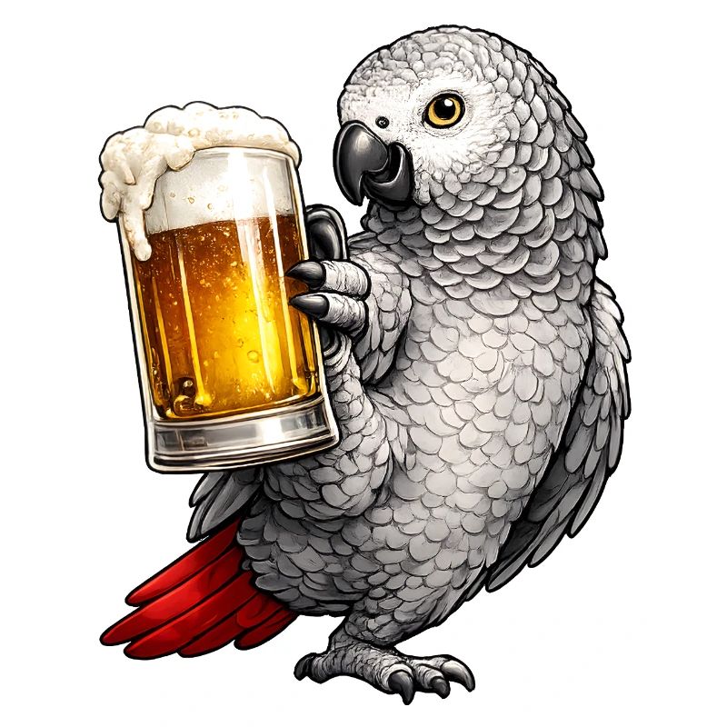 Graupapagei Bier