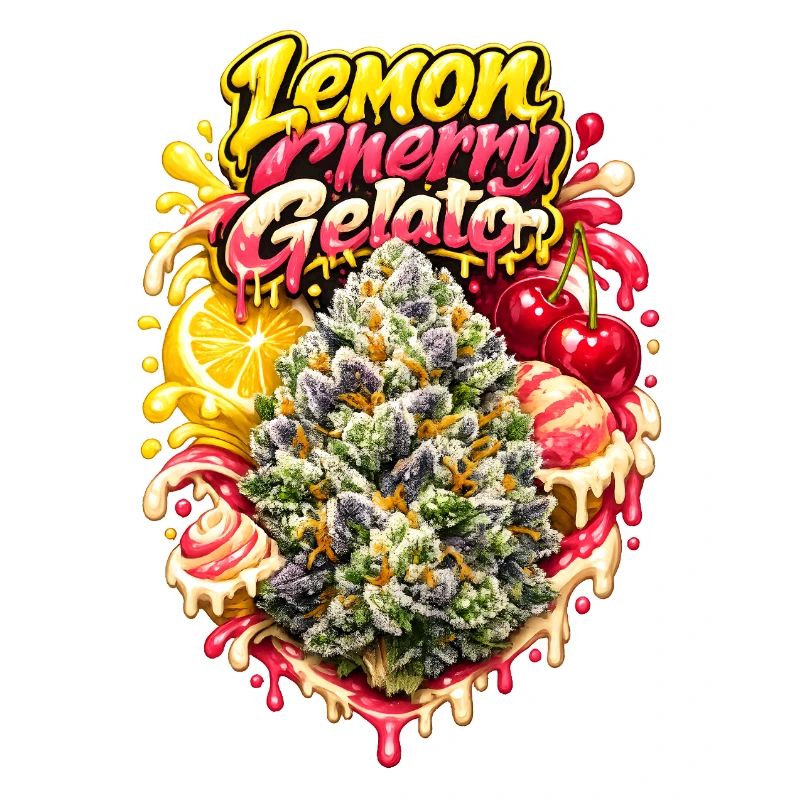 Zitronenkirsch-Gelato-Graffiti-Druck