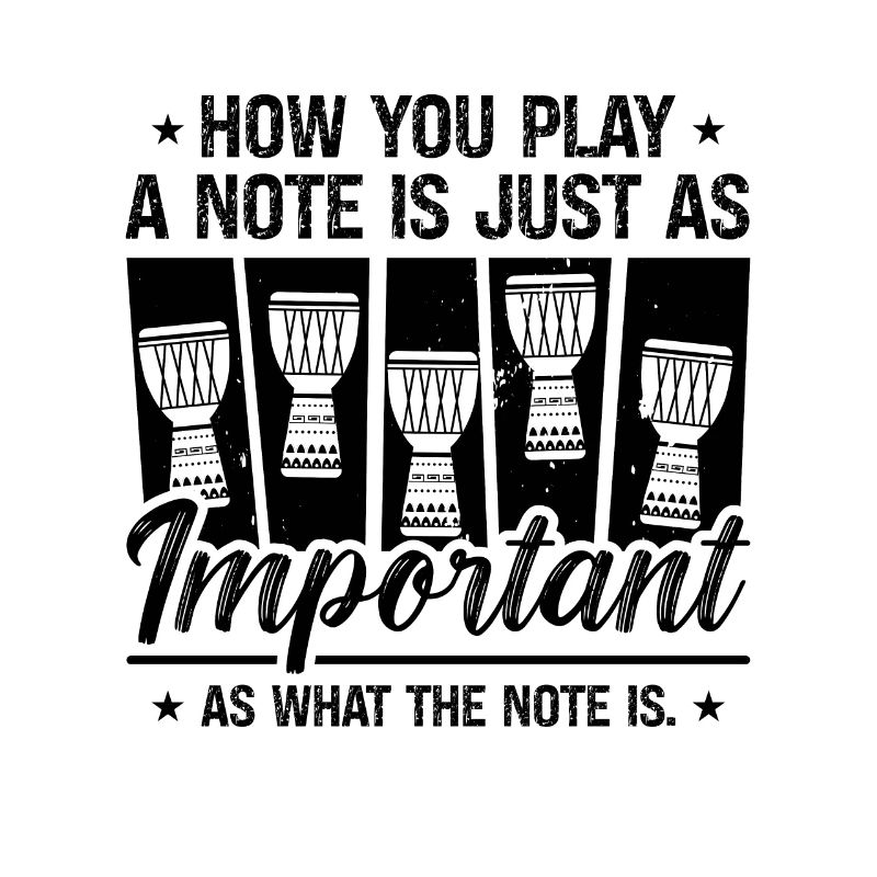 Comment vous jouez une note Retro Drumming Djembé Player