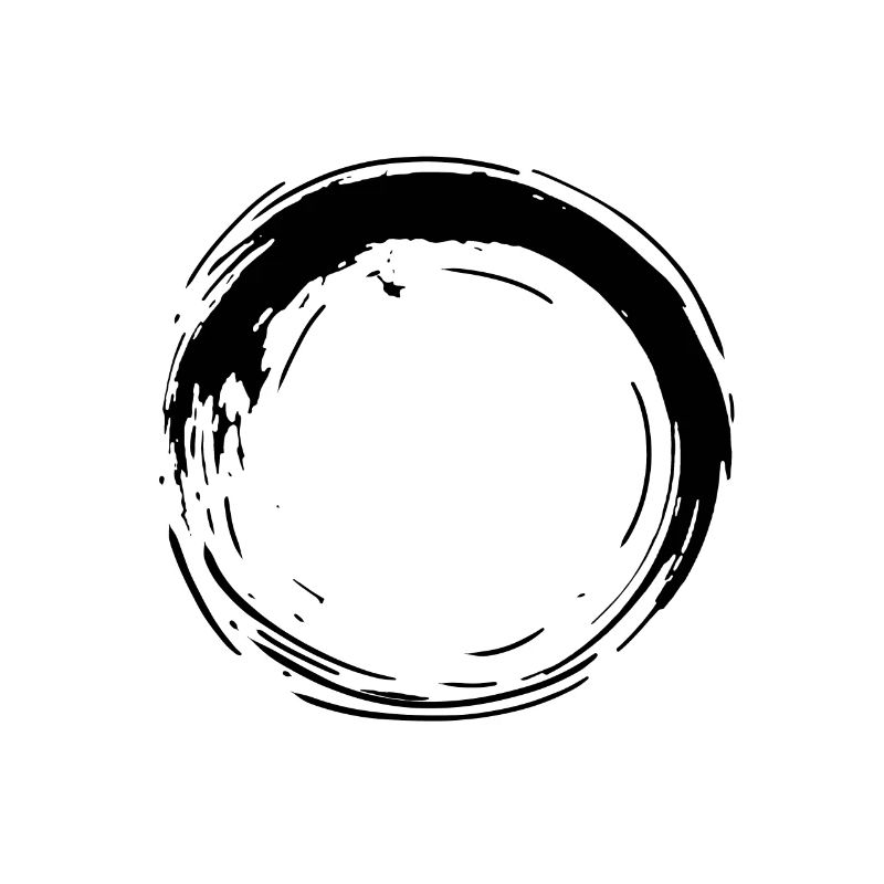 Circle Black - Circle Brush Effect Black