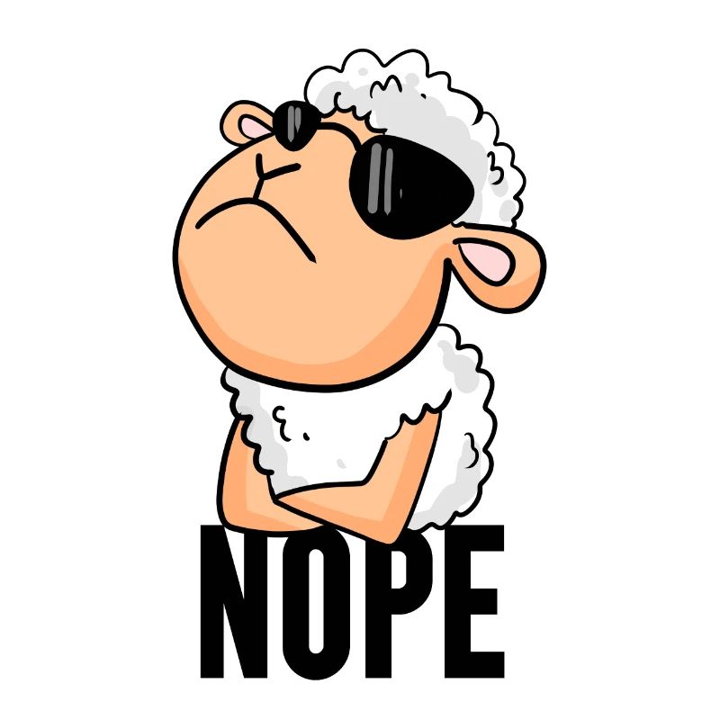 Schaf nope lustig