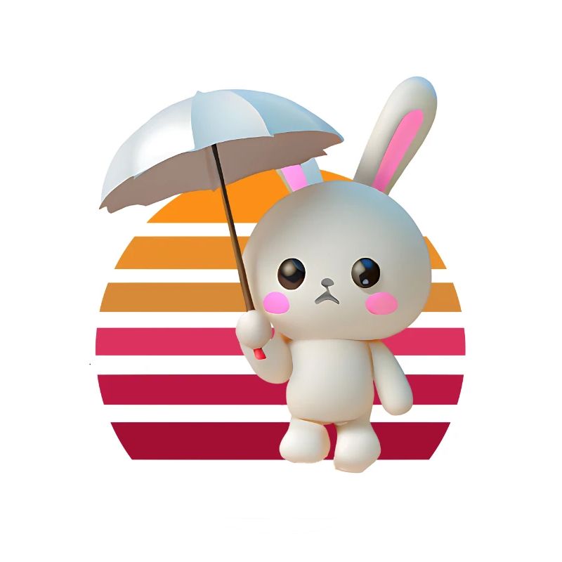 Regenschirm Hase