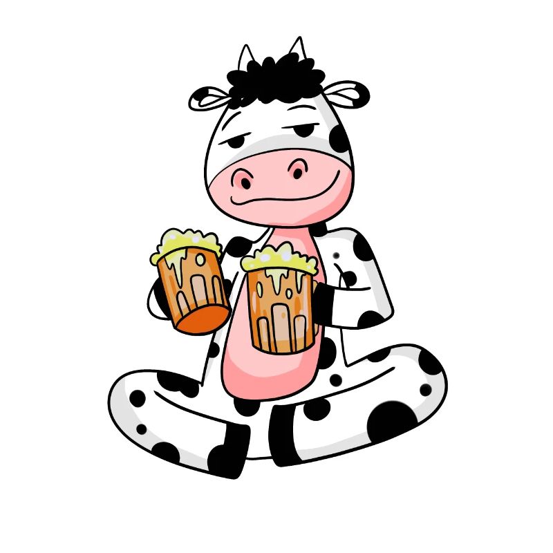 Kuh mit Bier