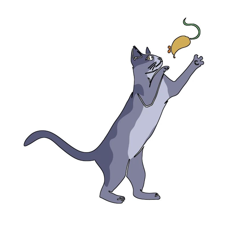 Katze mit Maus