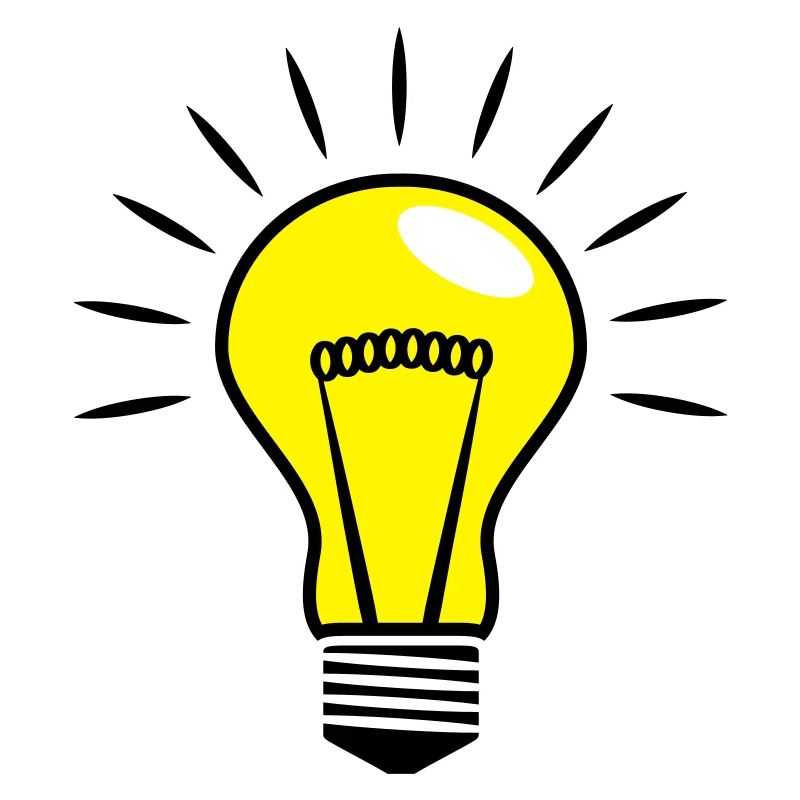 Light bulb Comic Vector 3 Color customizable