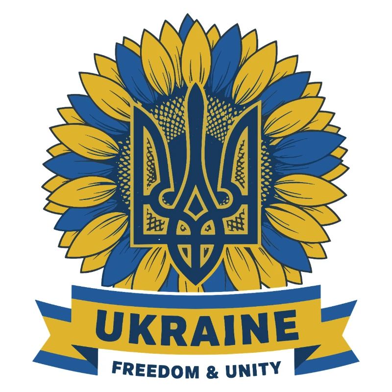 Ukrainisches Sonnenblumen-Emblem