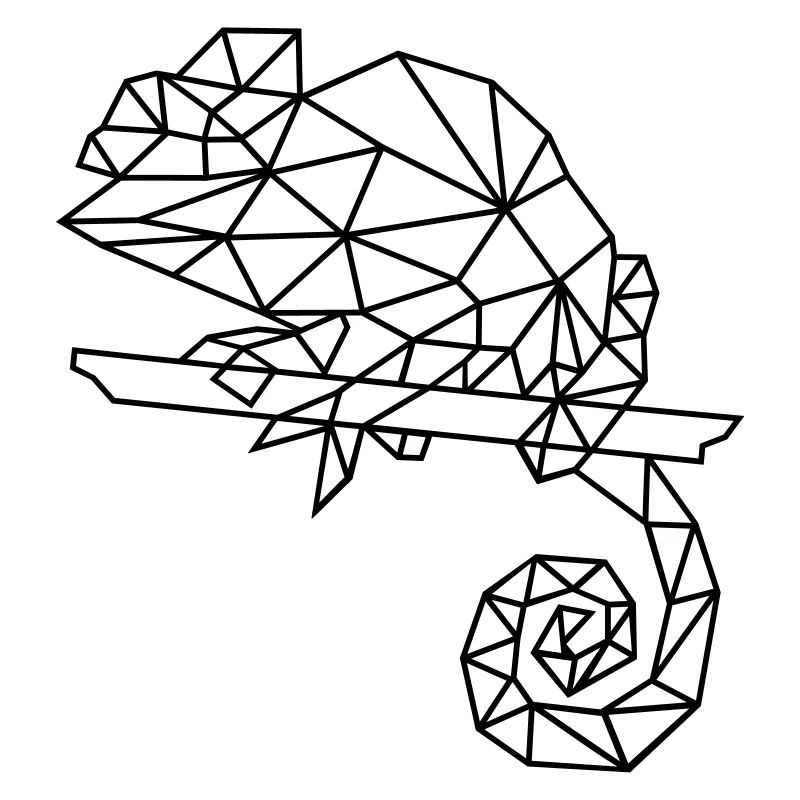 Chamäleon | Polygon Grafik