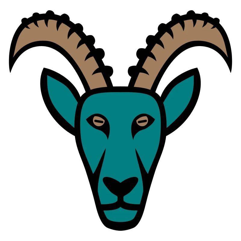 Steinbock Maskottchen Logo