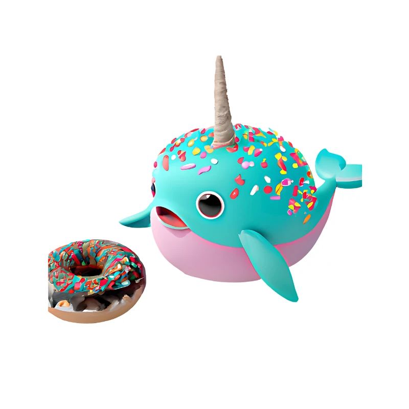 Donut liebender Narwal
