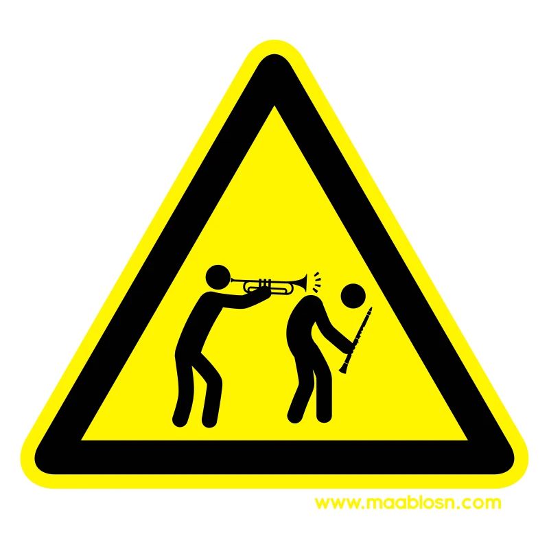 Gefahrenschild Trompete