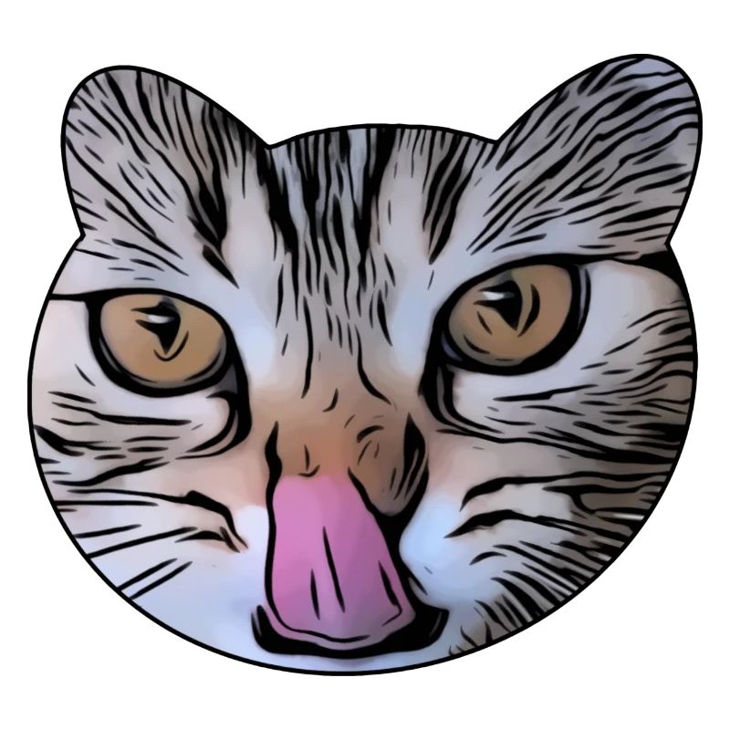 Verschleckte katze