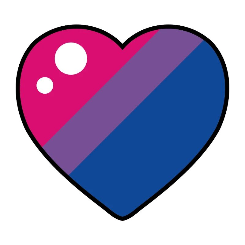 Herz (Bisexuelle Flagge)