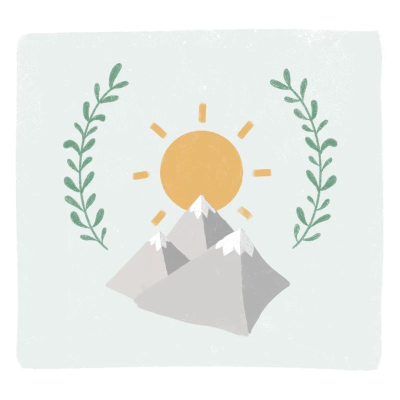 Berge und Sonne