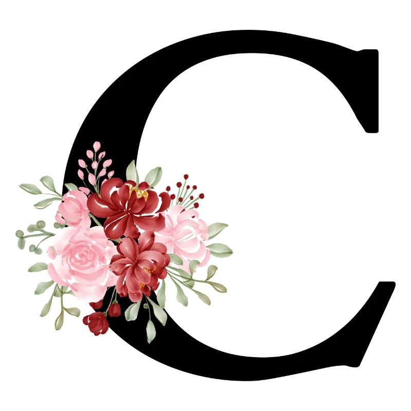 Roter Blumenbuchstabe c