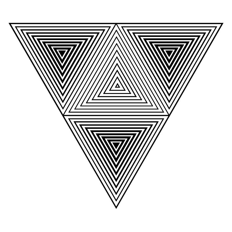 Optical illusion (Hipster Dreick) B&w Art