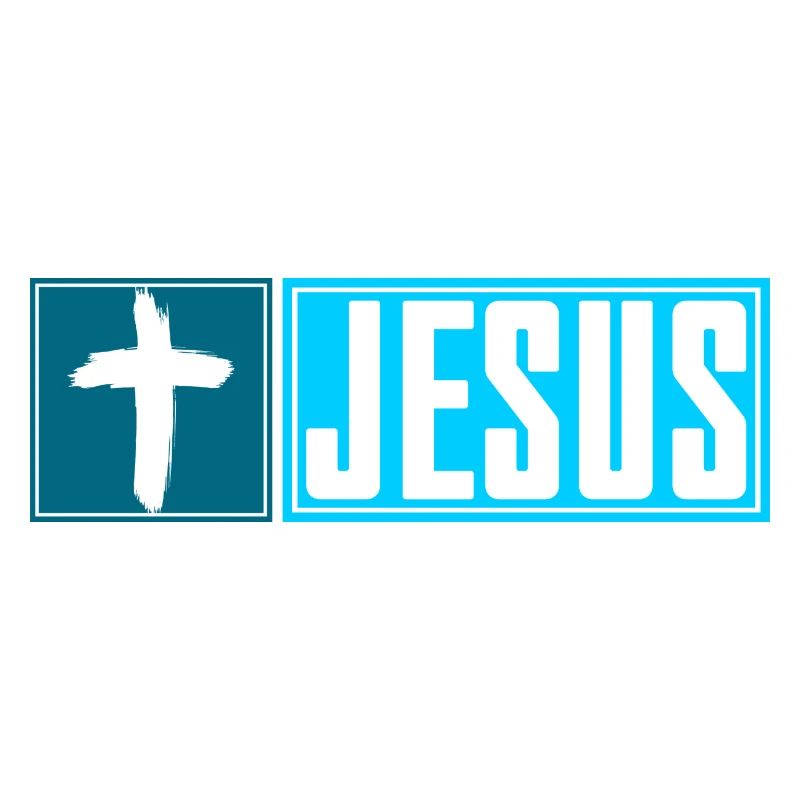 JESUS Cross -blue-