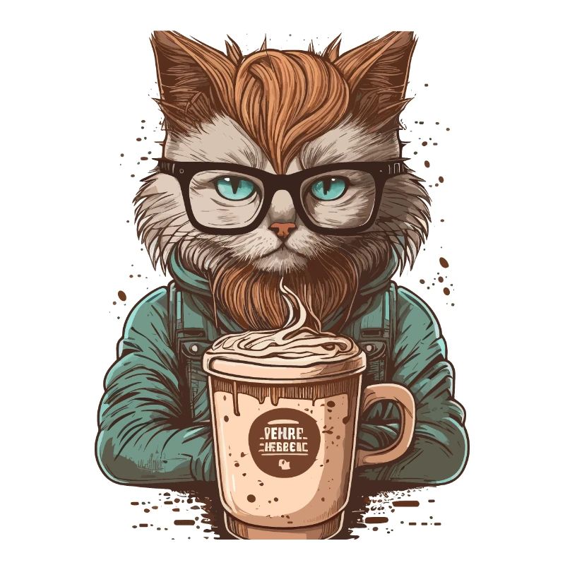 Latte liebende Katze