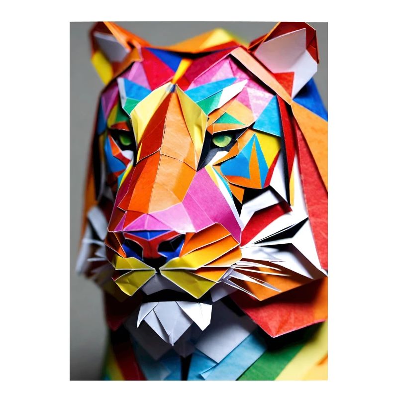 Regenbogen-Papier-Tiger