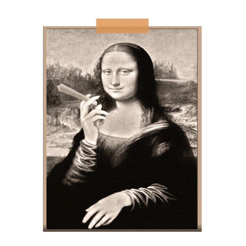 Mona Lisa Modernized Cigarette T-shirt