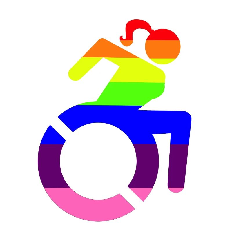 Rollstuhlmädchen LGBTQ-Symbol #