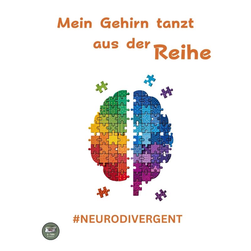 Neurodivergenter Gehirn Puzzle Kunst