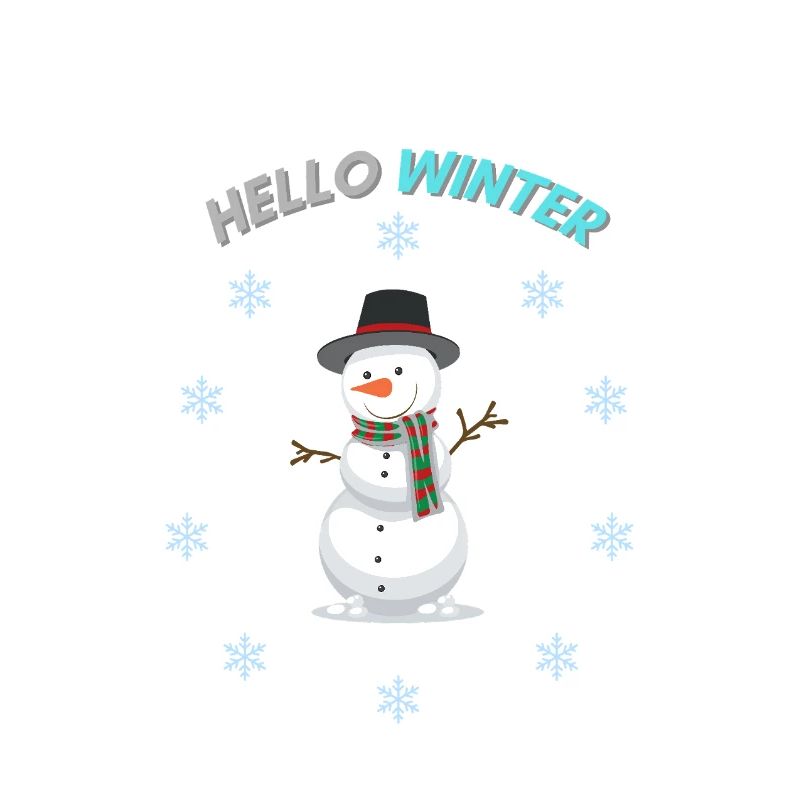 Hello Winter Snowman Charm