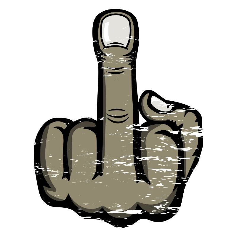 Mittelfinger Stinkefinger Design used
