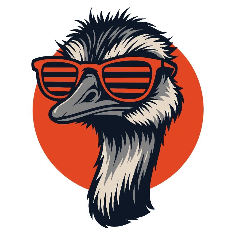 Strauß mit Retro-Sonnenbrille