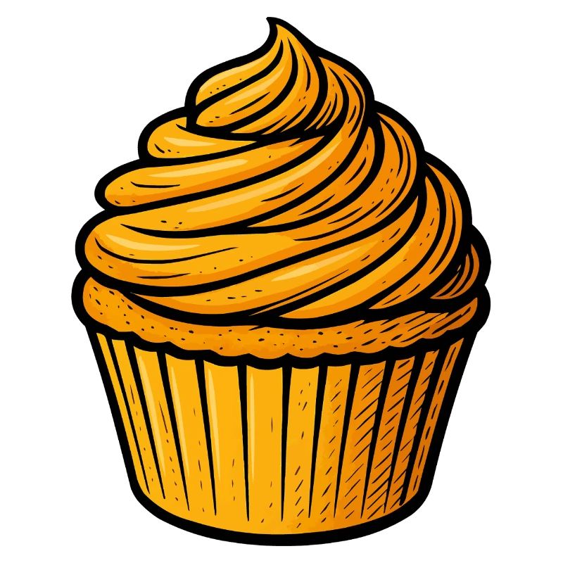 Goldener Cupcake Spirale