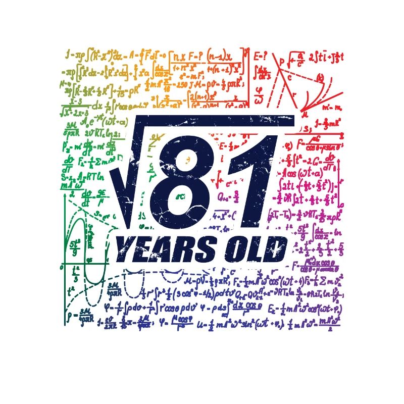 Root Division 81 Years Old, Funny Math Lover