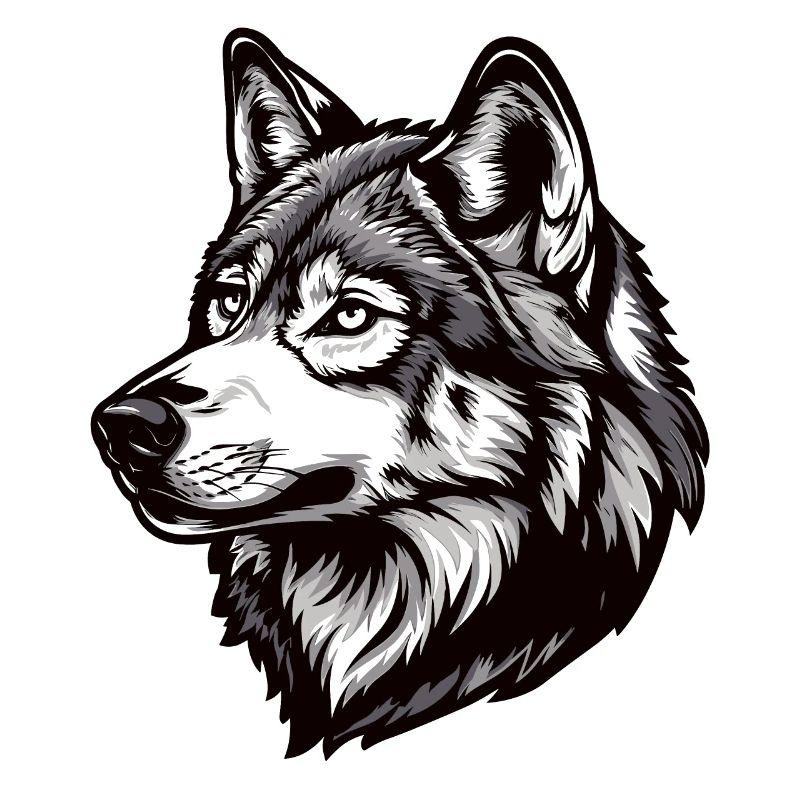 Husky oder Wolf Hund