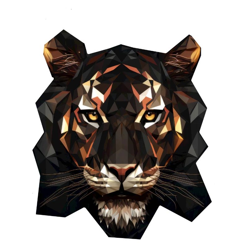 Geometric Tiger Animation