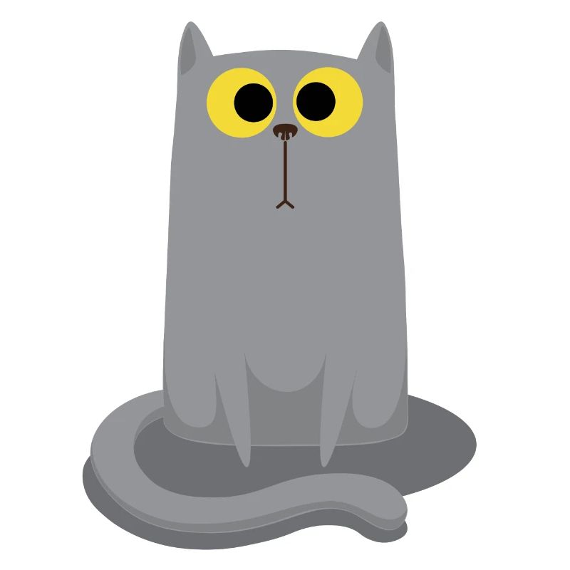 Graue Katze sitzen